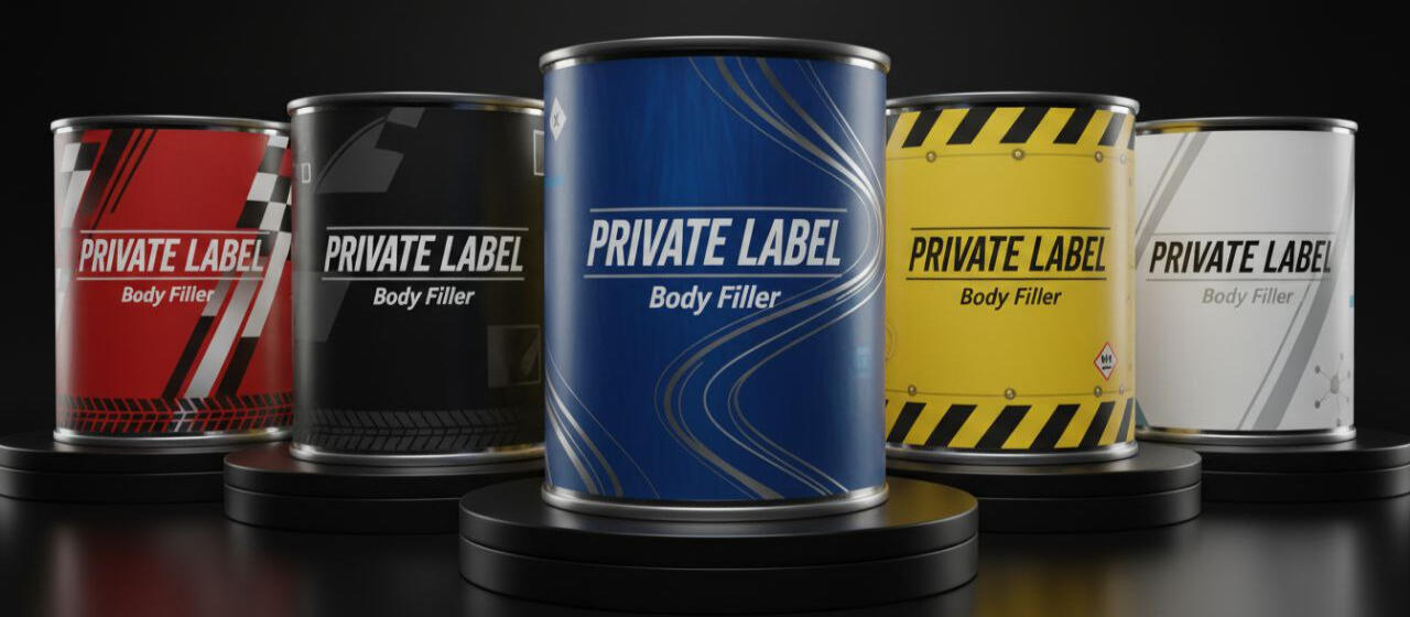 Auto Body Supply private label body filler cans Lightweight Body filler private label design for auto car refinish